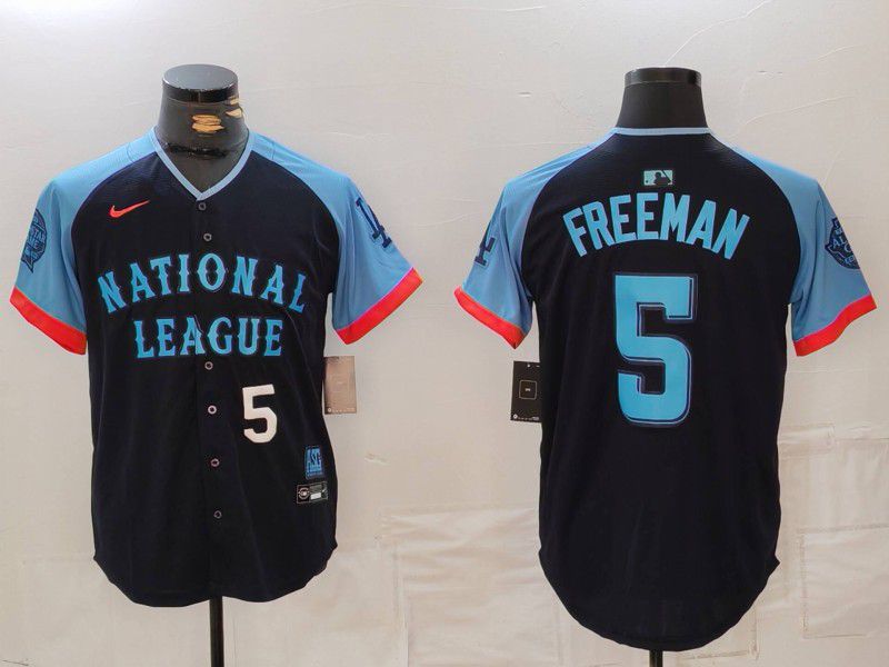 Men Los Angeles Dodgers 5 Freeman Blue All star 2024 Nike MLB Jersey style 81551